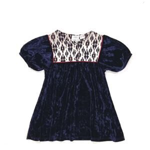Zara Blue Batik Embroidered Dress